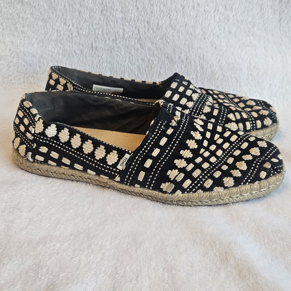 Toms Alpargata Rope Espadrilles Black/Cream